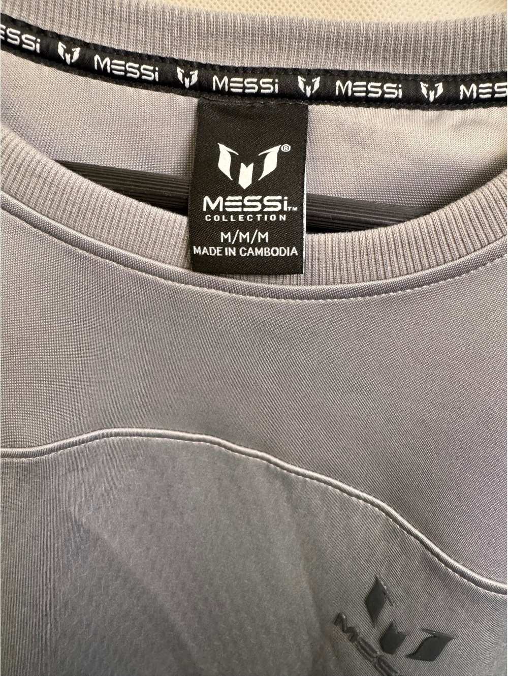Messi Collection Men's Medium Gray Pullover Sweatshirt - Picture 3 of 8